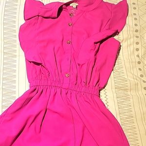 Pink ruffled romper